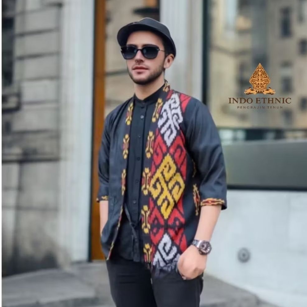 Outer Tenun Pria Batik S-XXL Kain Tenun Troso