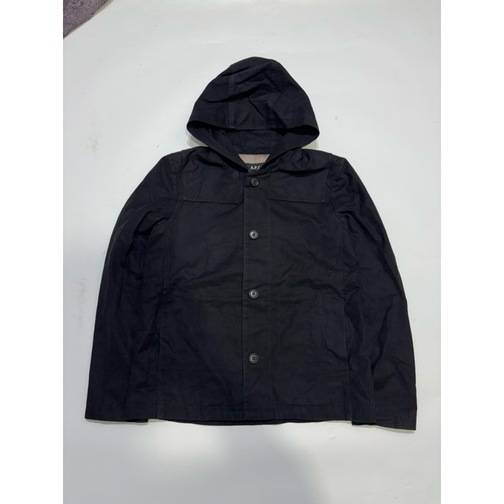 apc workwear suede jacket black