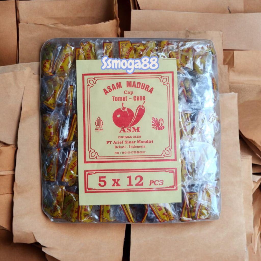 60 PCS ASAM JAWA RENCENG COKLAT ECERAN RP. 1.000 / ASAM JAWA 100 % ASEM / ASEM / ASAM / TAMARIN