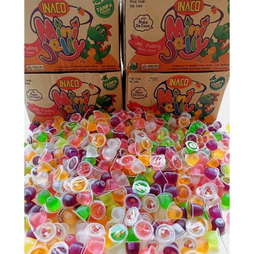 Jelly Inaco 10kg dengan Rasa Buah Mix, Tanpa Pemanis Buatan