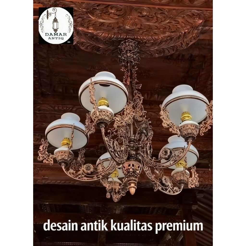 lampu gantung antik JAWA BETAWI BALI,lampu joglo cabang 5