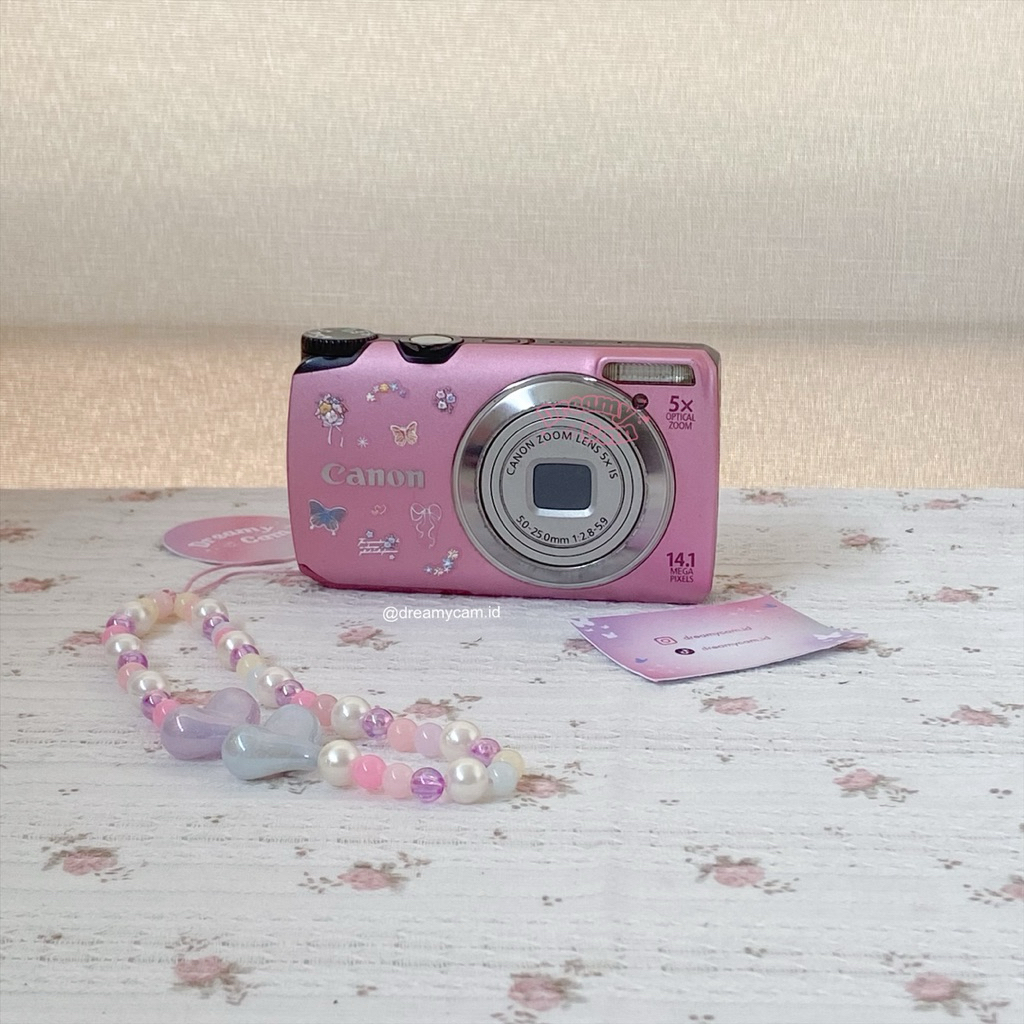 Canon Powershot A3200 Pink Digital Compact Pocket Camera