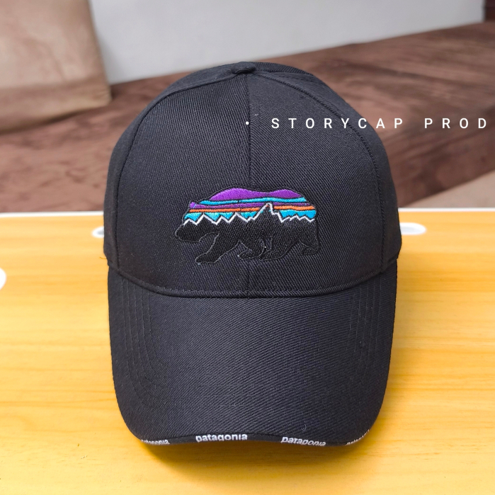 TOPI BASEBALL DISTRO LOGO PATAGONIA - TOPI BASEBALL PRIA WANITA HITAM LOGO PATAGONIA Beruang