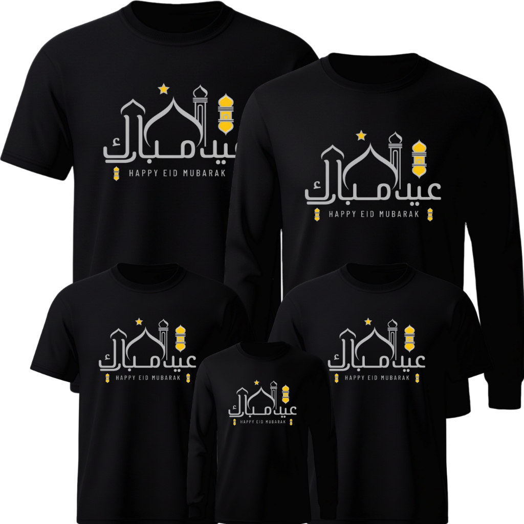 Kaos couple keluarga lebaran terbaru 2026 ayah ibu anak lengan panjang dan pendek