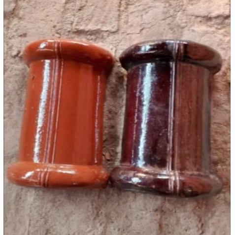 Wuwung Nok Krepus Bulat Tengah Tengahan Glasur Keramik