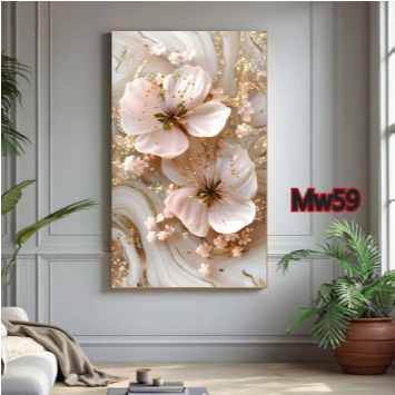 WALLPAPER STIKER BUNGA PINK BESAR - STIKER DINDING BUNGA PINK - WALLPAPER BUNGA PINK SEPERTI ASLI