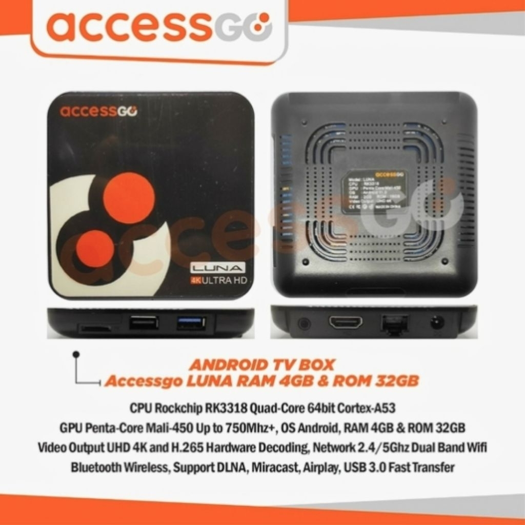 STB AccessGo Luna CasaOS RAM 4GB ROM 32GB
