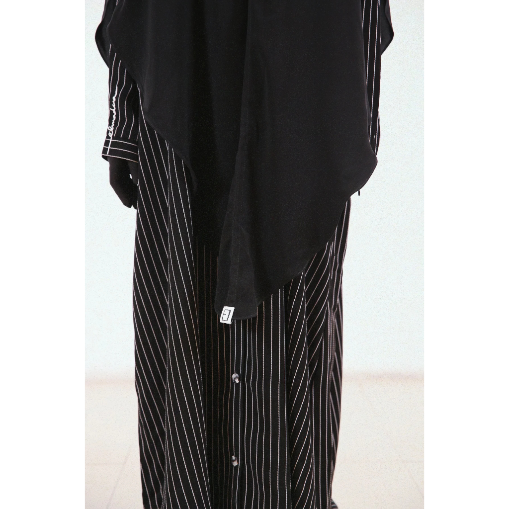 [NWT] Elmadina Abaya: Elmadina FK AM FK After Midnight Huda FK Stitch Version Classic Bergo Clasberg