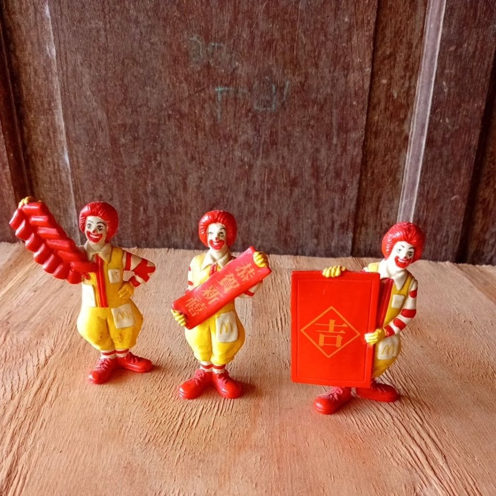 Maskot Mcd Ronald 3 pcs Vintage 1988