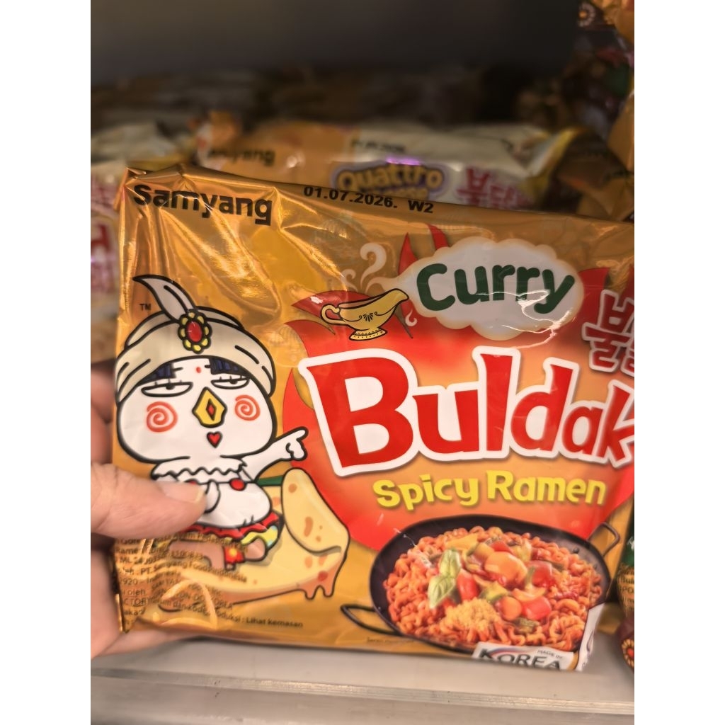 SAMYANG BULDAK CURRY SPICY RAMEN. BULDAK CURRY SPICY. MIE KOREA SAMYANG.