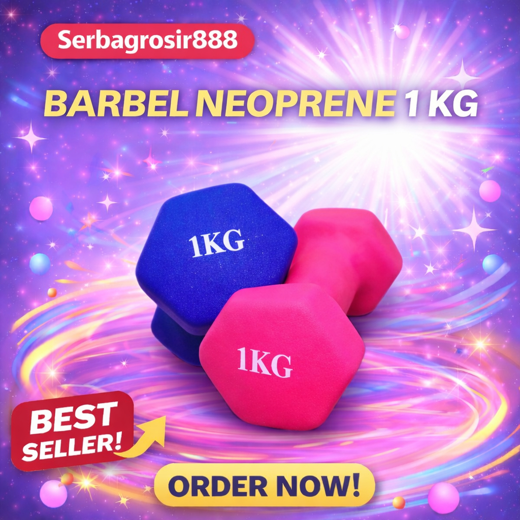 Dumbell 1 KG / Barbel Mini 1 KG Bahan Neoprene Alat Fitnes Barbel Neoprene Alat Berat Barbel Dumbel