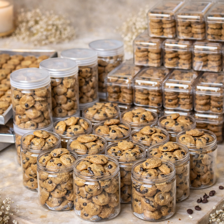 CHOCO CHIP Cookies Coklat Milky Premium Butter Light Brown Sugar | Kemasan Toples Hardtop dan Jar | Spesial Kue Kering Lebaran by RaMaChef