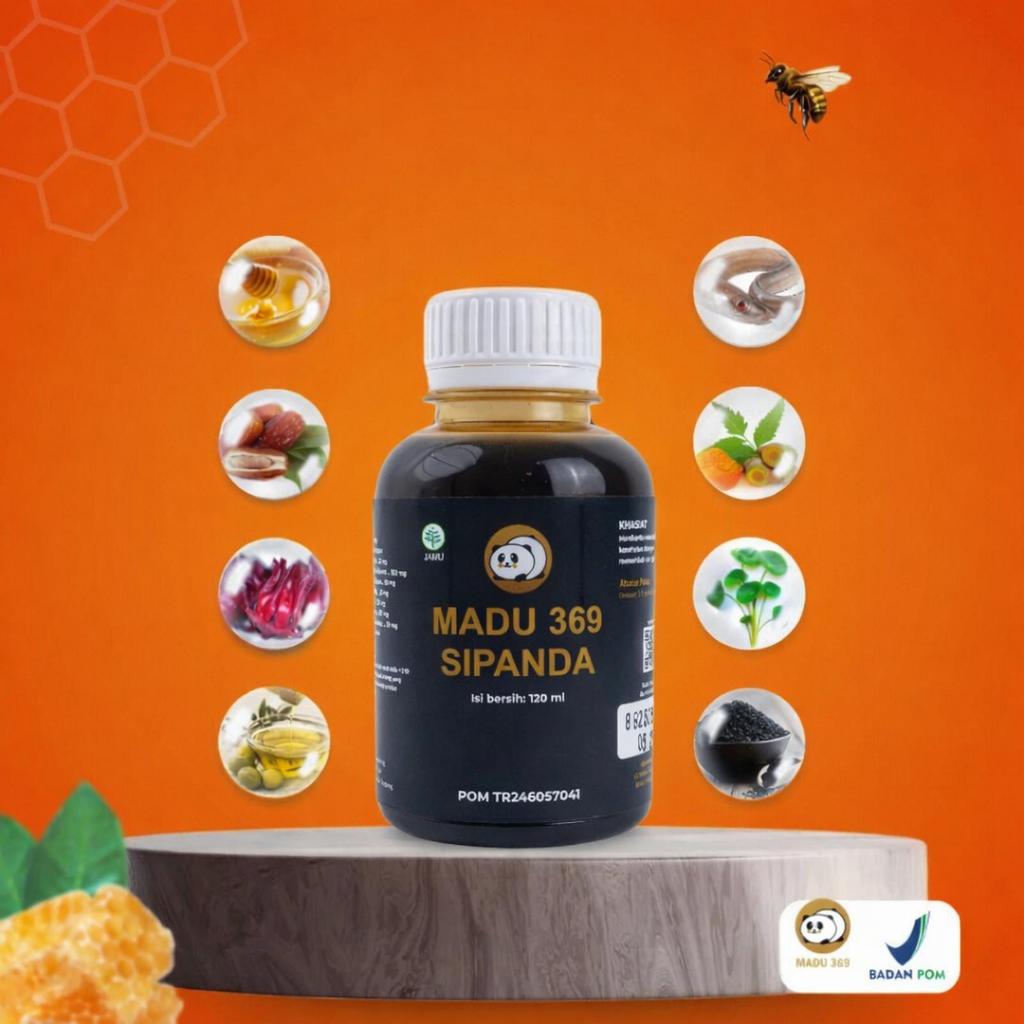 Madu 369 Si Panda Multivitamin Anak -Madu Nutrisi Anak untuk Tumbuh Kembang - Nutrisi Lengkap & BPOM