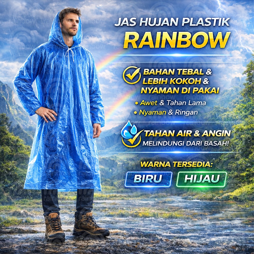 Jas Hujan Plastik - Jas Hujan Plastik Ponco - Jas Hujan Plastik Poncho - Jas Hujan Plastik Tebal