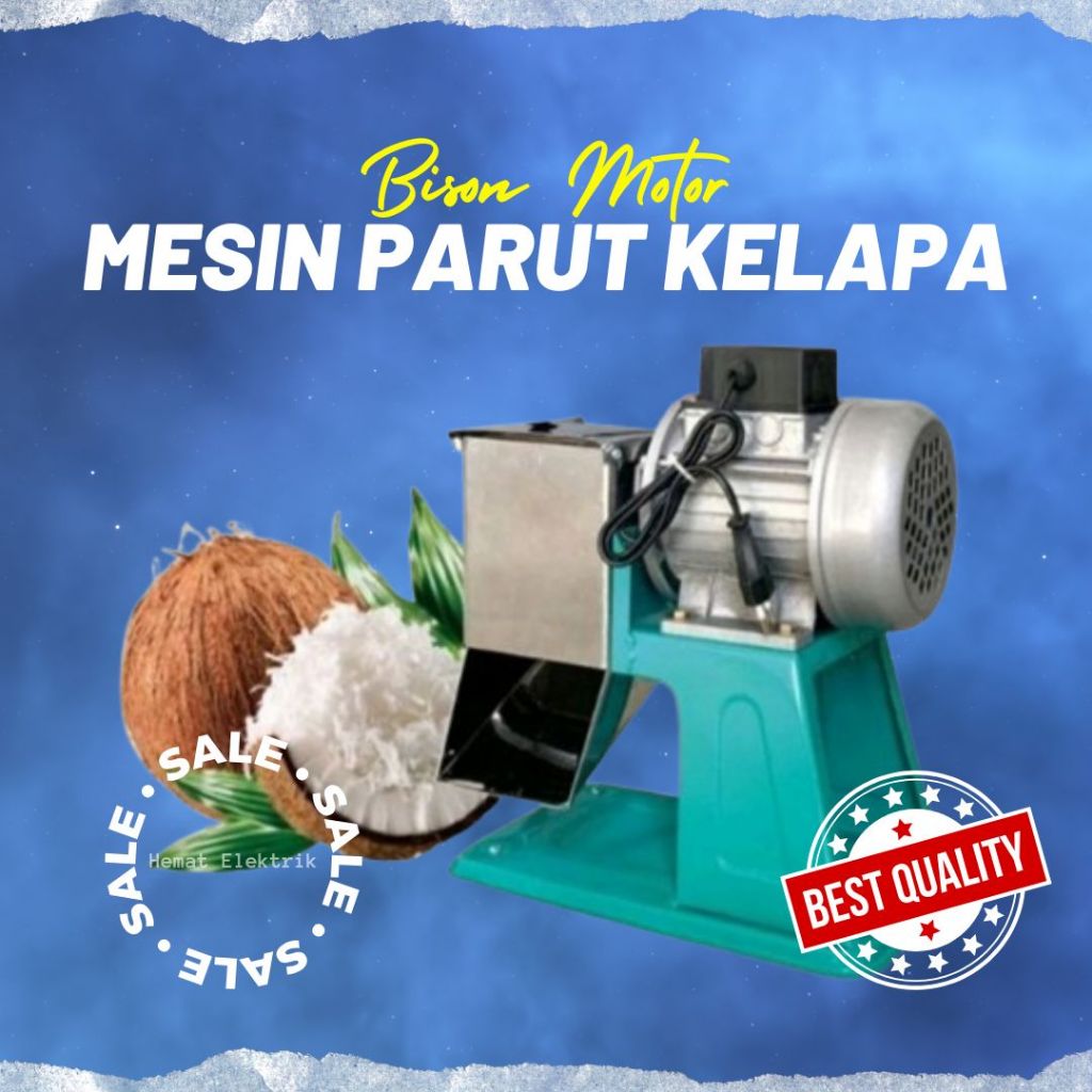 Mesin Parut Kelapa Ubi Listrik Tajam Bison Motor Parutan Kukur Kelapa Santan