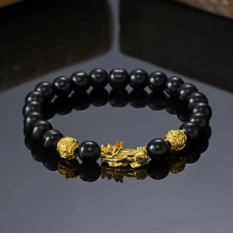 Gelang Feng Shui Kekayaan dan Keberuntungan Feng Shui, Gelang Kekayaan Feng Shui dari Batu Obsidian 