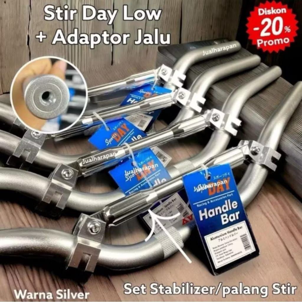 STANG DAY SET ADAPTOR PALANG STABILIZER STANG STANDAR CROM STIR DAY UNIVERSAL