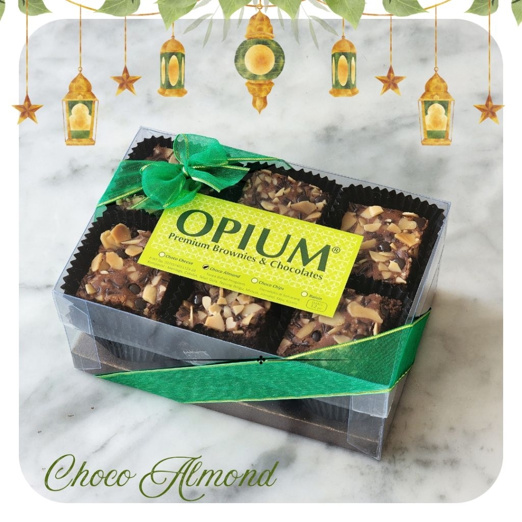 Brownies Oven Choco Almond / Oleh-oleh Semarang / OPIUM Premium Brownies