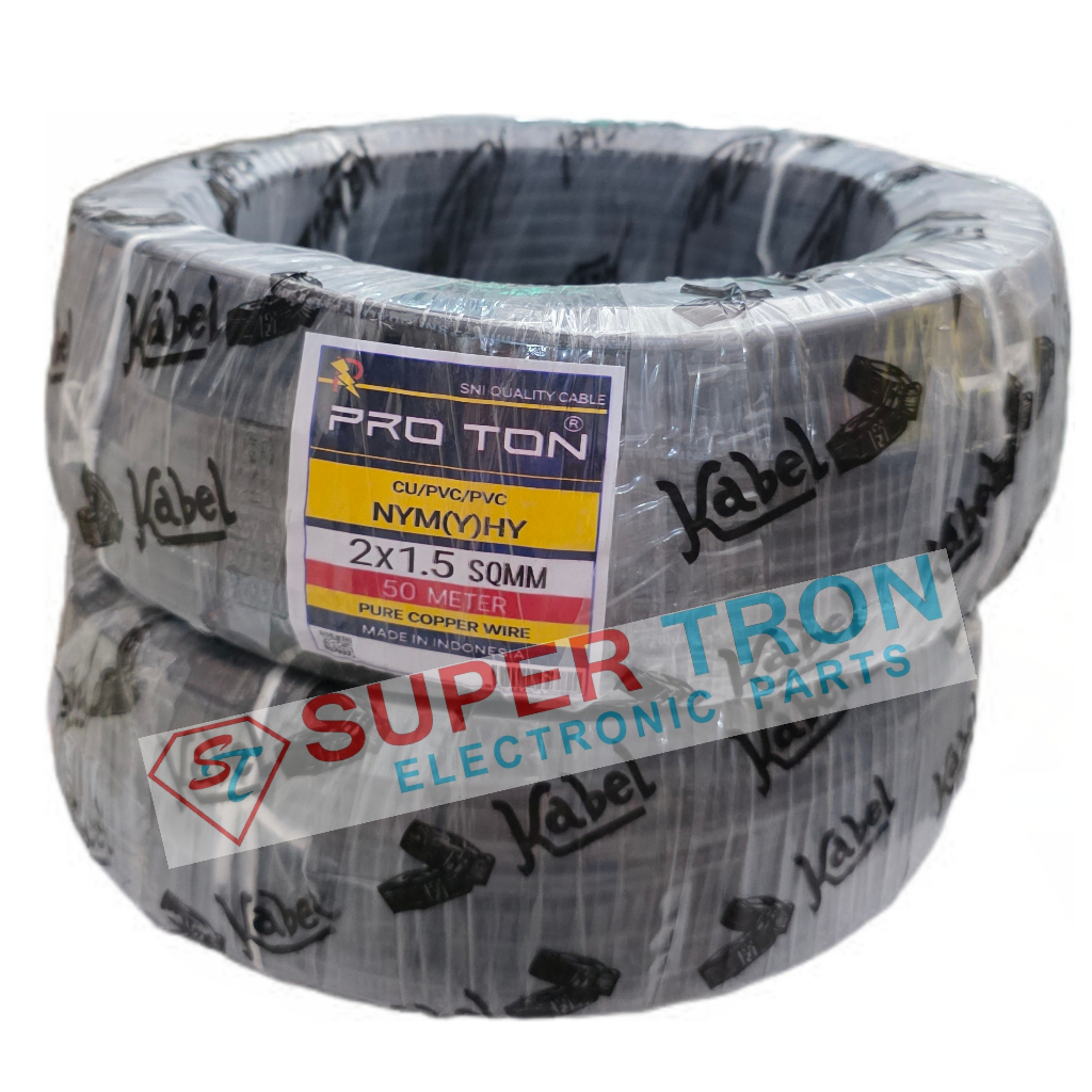 Kabel Listrik Speaker NYYHY (Meteran) 2 x 1,5 Proton - 1 Meter