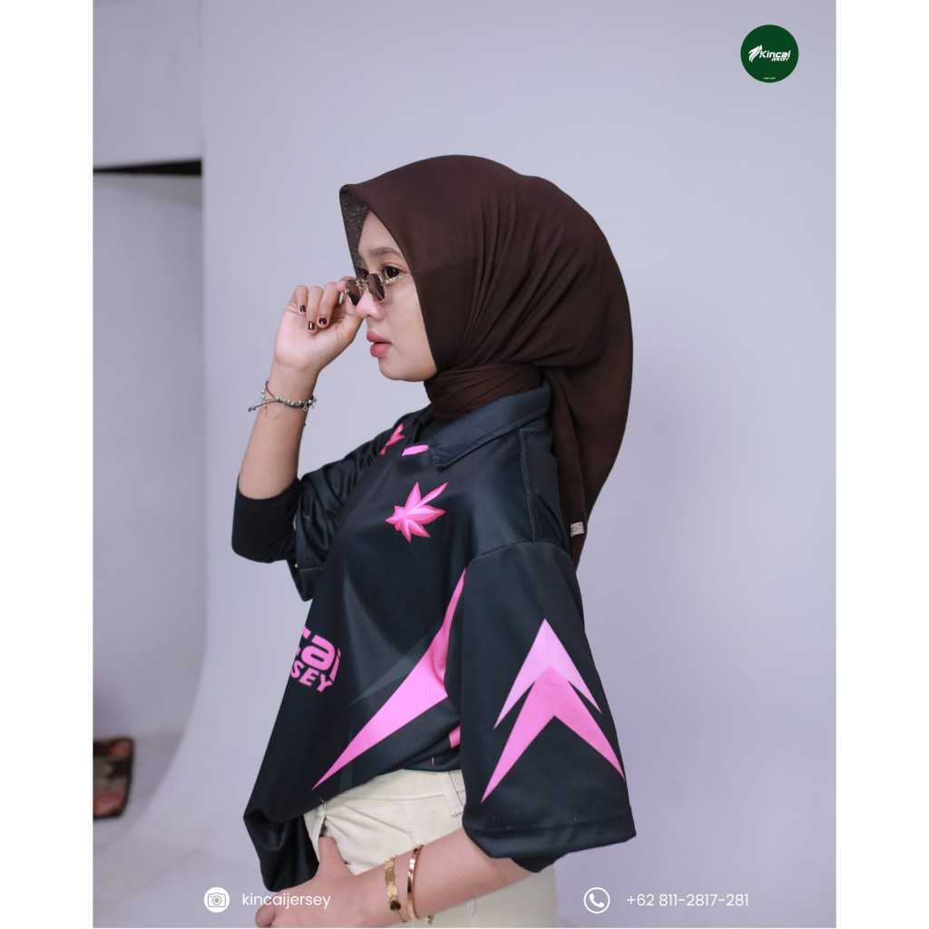 Jersey Atasan Lengan Pendek Bahan Nike (KRAH V-NECK VARIASI)