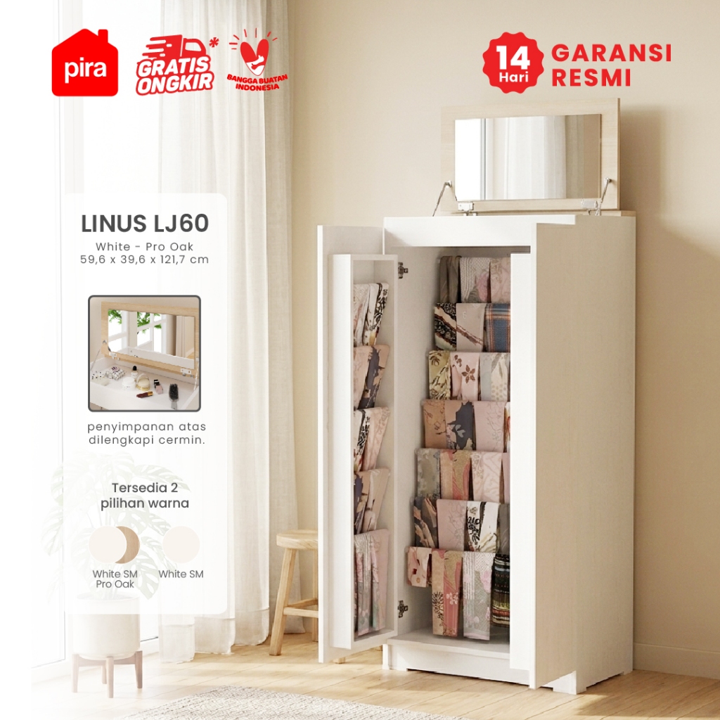 Pira - Linus LJ60 Rak Jilbab / Lemari Jilbab