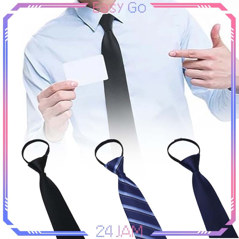 Dasi Instan Resleting Jas Formal Pria Wanita Dasi Pria Langsung Pakai Neck Tie Dasi Resleting Formal