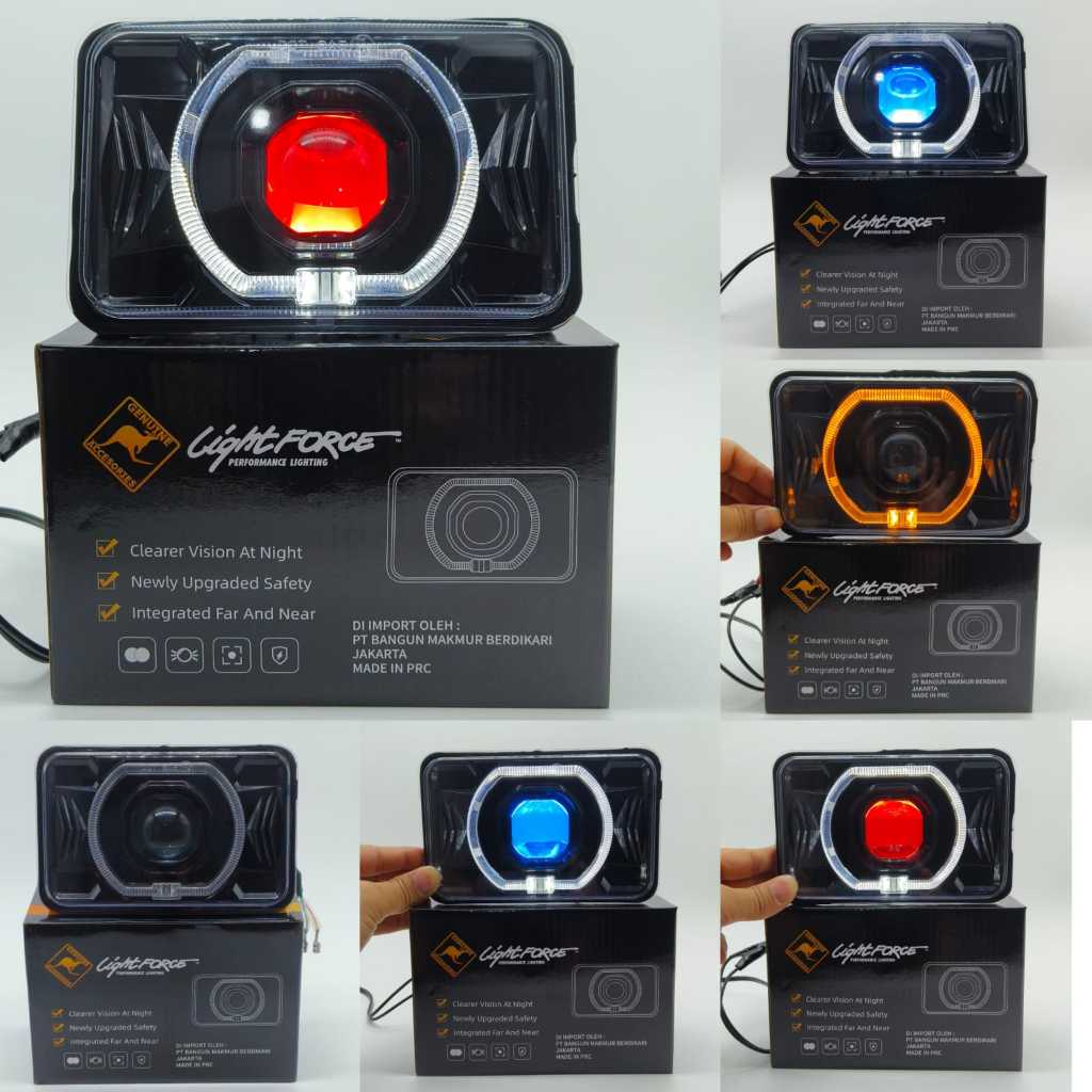 LAMPU REFLEKTOR DEPAN KOTAK 5,7 INCH + BILED RX KING GL PROMAX DLL A60