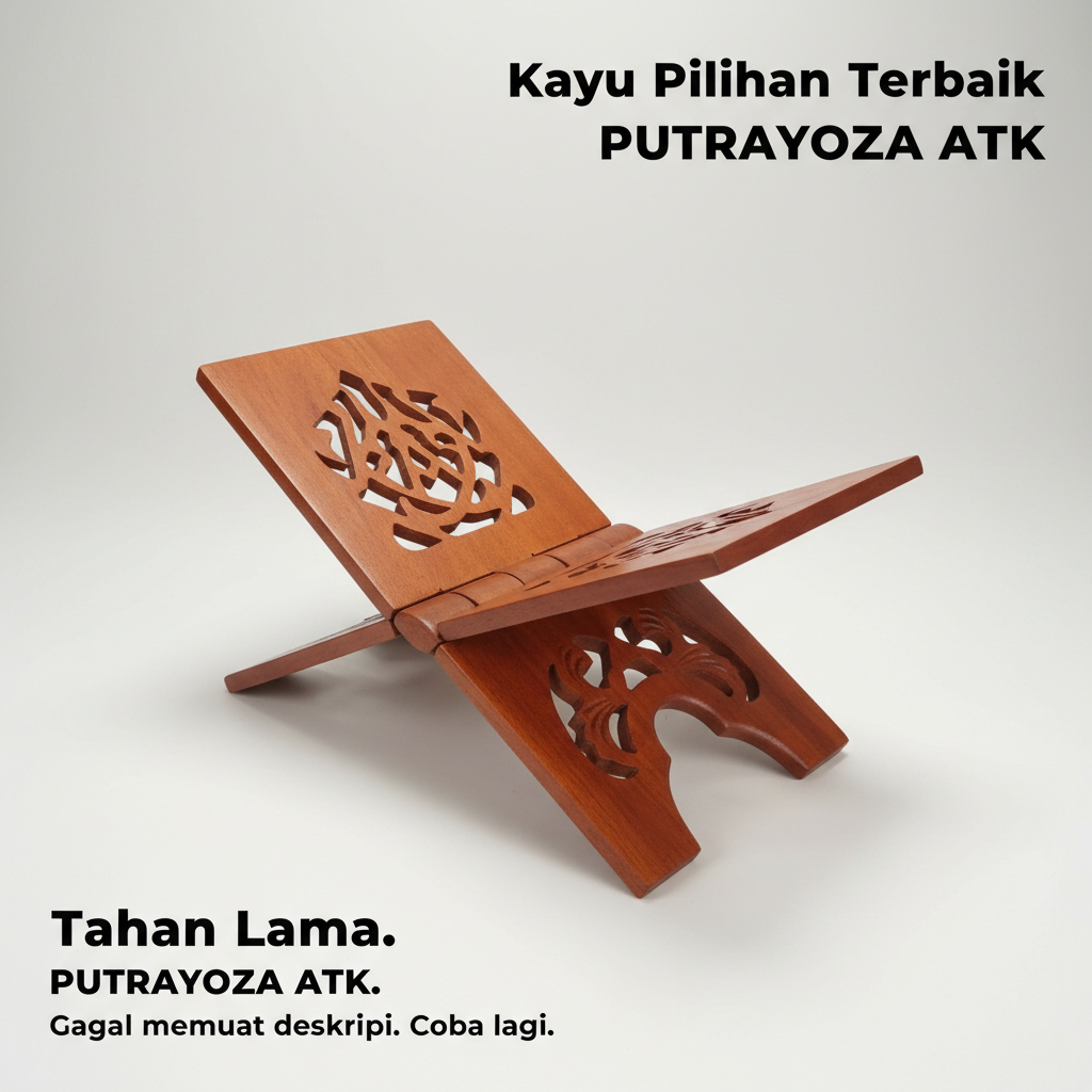 Rekhal Meja Baca Al Quran/ Meja lipat/ Meja Al Quran/ Rekhal Al Quran/ Rekal/ Lakar UKURAN BESAR