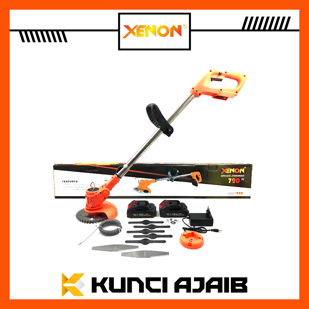 XENON CDGT720 Mesin Potong Rumput 18V Baterai Cordless Grass Trimmer