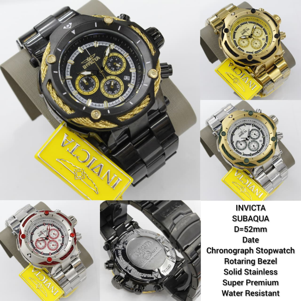 INVICTA SUBAQUA Collection/COD JAM TANGAN PRIA ELEGAN CRONO & TGL AKTIF GIORDANO