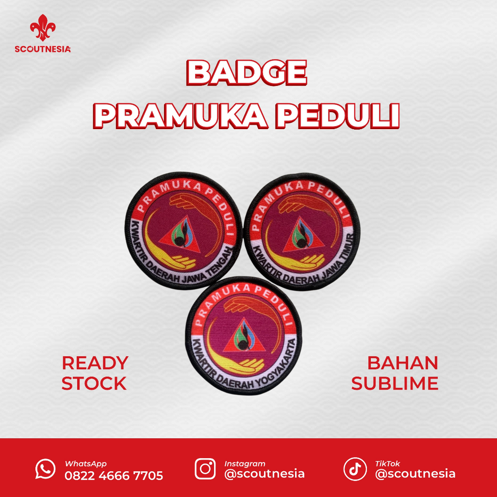 Badge Sublimasi Pramuka Peduli /Bed Pramuka peduli