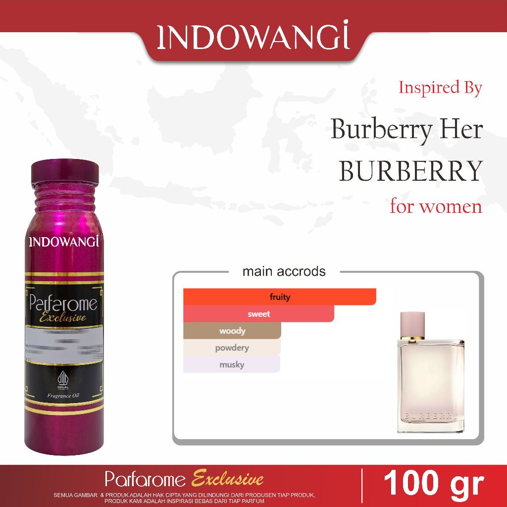 Bibit Parfum Burberry Her BURBERRY Parfarome Exclusive Segel 100GR