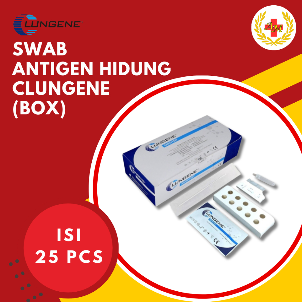 Alat Swab Antigen Hidung Clungene Nasal / Antigen Tes Hidung Lungene 1 box isi 25 pcs