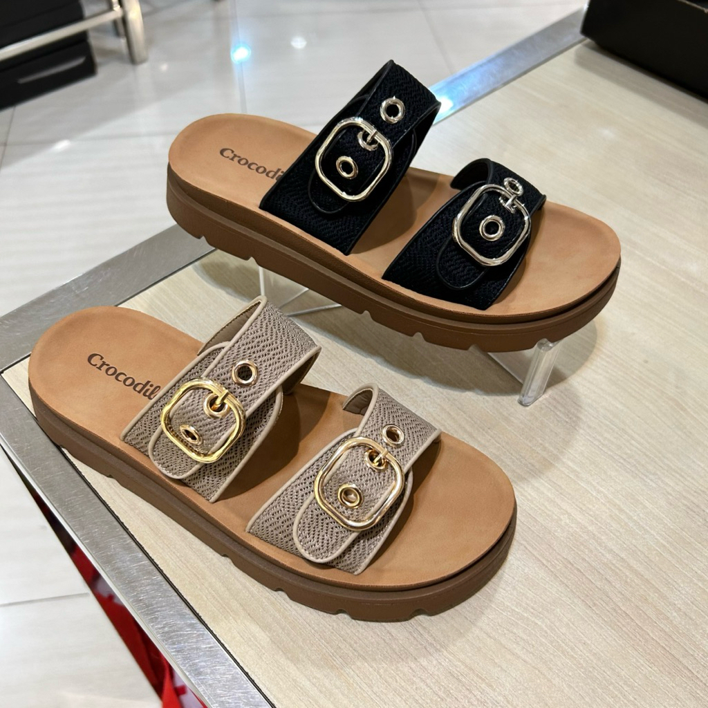 sandal wanita wedges 3cm ringan CROCODILE original
