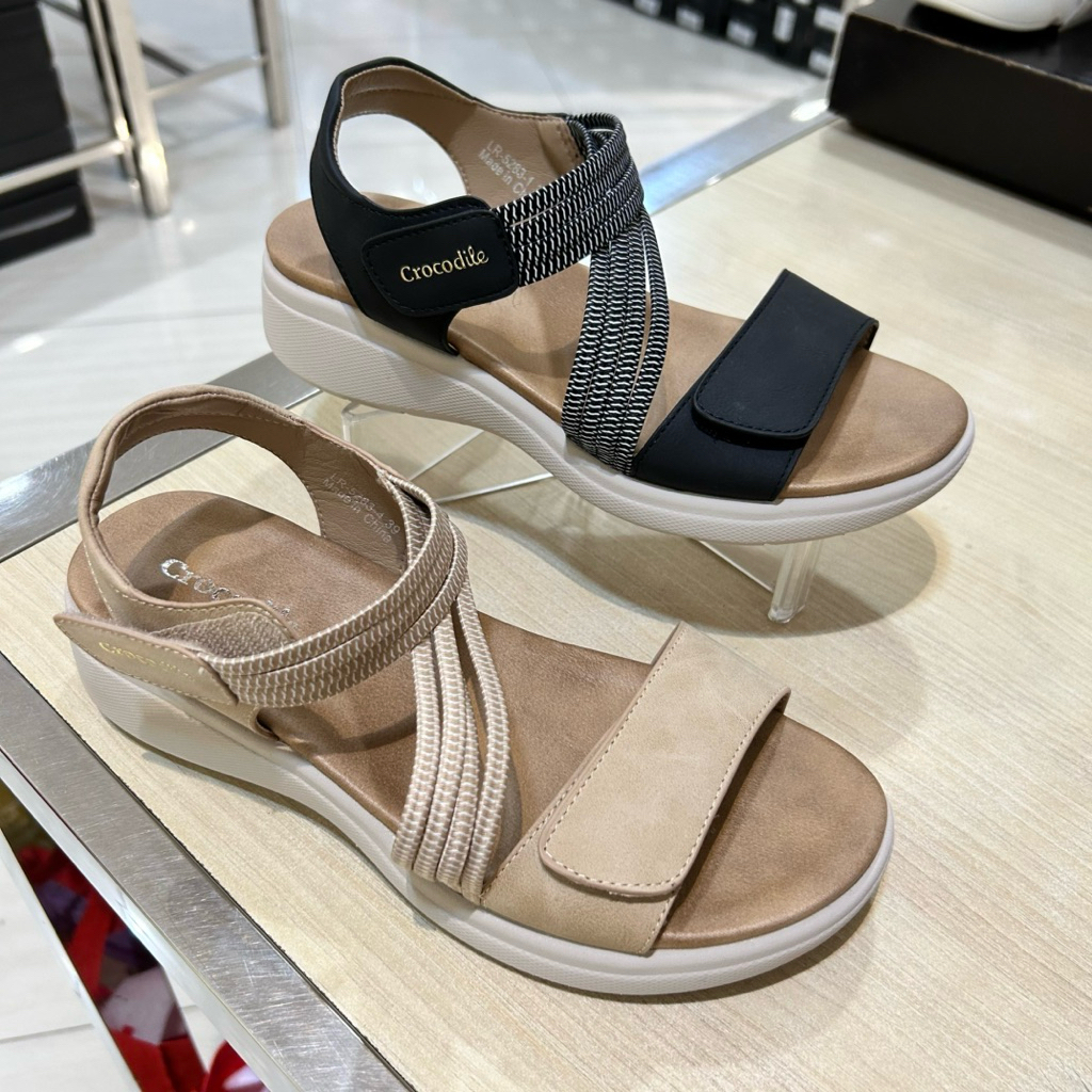 sandal wanita slingback wedges 5cm CROCODILE original