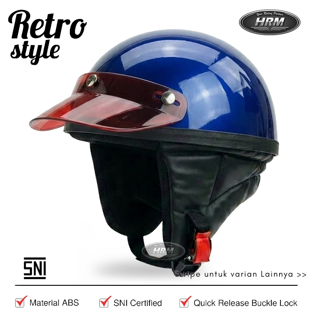 Helm Chips Bogo Retro Polos Dewasa SNI All Size