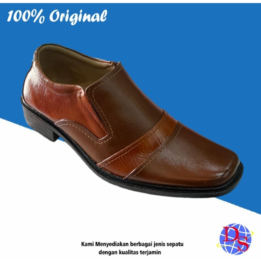 Sepatu Pantofel Pria Geraldo NL 084 Coklat Sepatu Pantofel Kerja Sepatu Pantofel Pesta