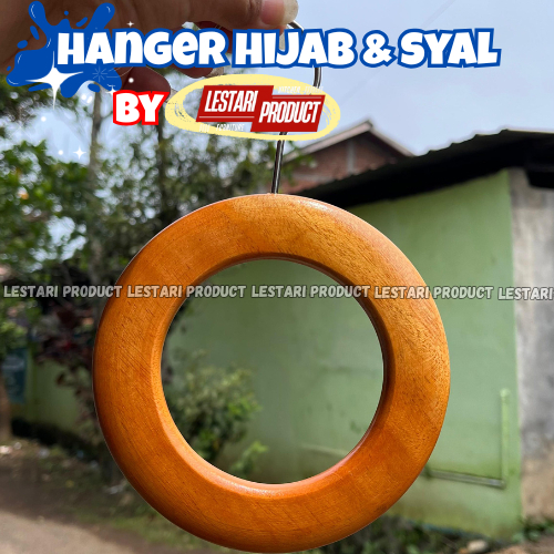 Hanger Kayu Bulat - Hanger Hijab - Hanger Kayu - Hanger Bulat - Hanger Hijab Paris - Hanger pashmina