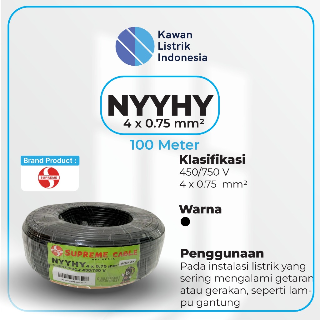Kabel NYYHY 4 x 0.75 mm SUPREME @100m NYYHY  4 x 0.75 mm SUPREME