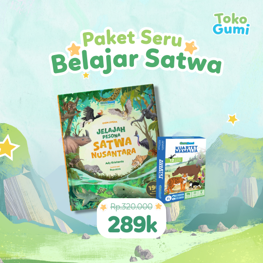 Paket Seru Belajar Satwa - Kuartet Mamalia dan Ensiklopedia Satwa Nusantara | Mengenal Hewan Endemik