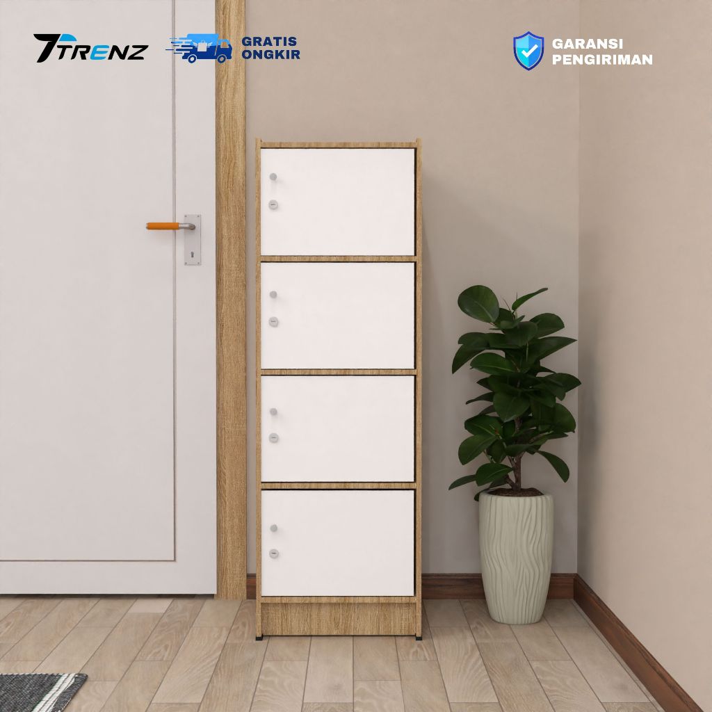 Trenz Furniture - Rak Loker Serbaguna Penyimpanan Buku Berkas Modern Minimalis