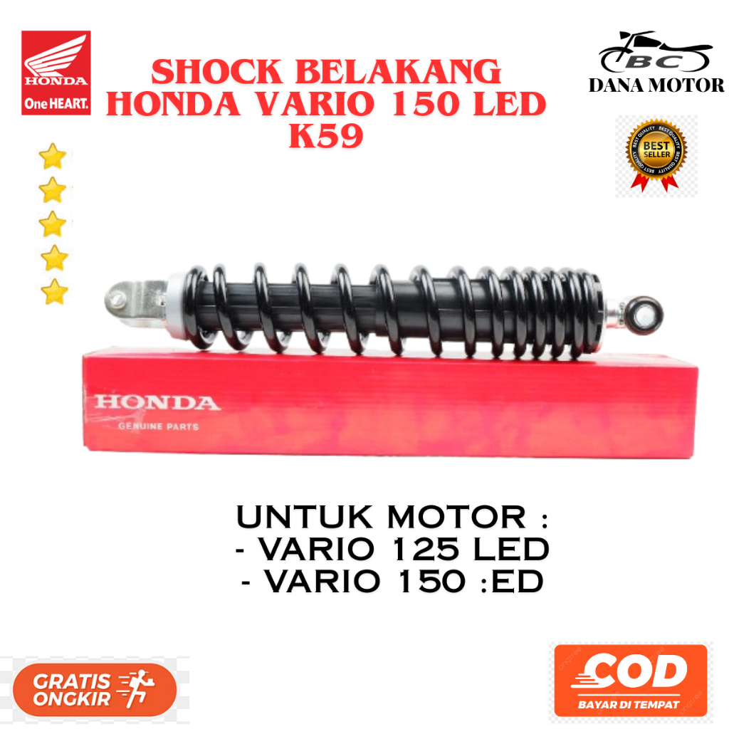 Shok Belakang Vario 150 Ori / Shockbreaker Belakang Honda Vario 125 Led Original Premium - K59