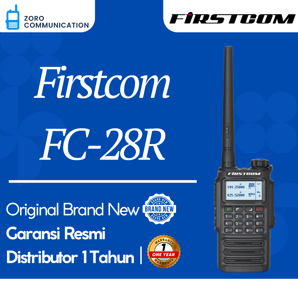 Firstcom FC‑28R – Handy Talky HT Dual Band VHF/UHF Baru Original Garansi Resmi 1 Tahun Firstcom FC 2