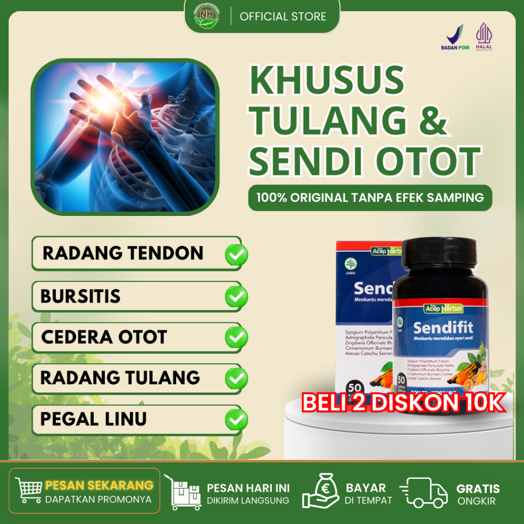 Obat Herbal Bursitis, Radang Bantalan Sendi, Nyeri Persendian saat di Tekan, Pembengkakan / Bengkak 