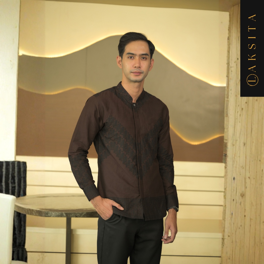 Laksita Premium Koko Batik - Koko Batik Modern Lengan Panjang Slimfit Lapis Furing