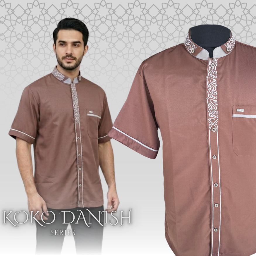 Atasan Baju Koko Series Danish Lengan Pendek Toyobo Royal Mix Premium Tag Label Asriyani