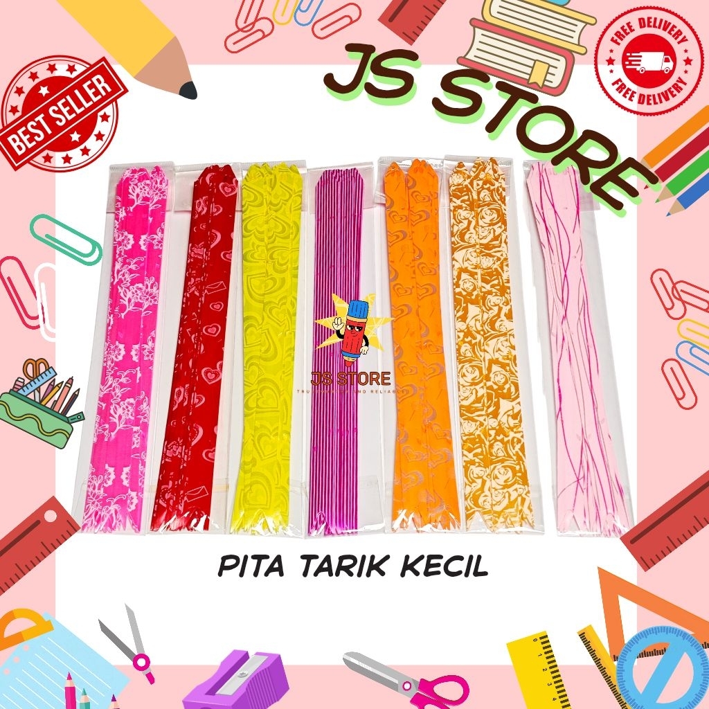 (10Biji) Pita Tarik Serut Kecil 13mm / Pita Serut 13mm / Pita Kecil Kado souvenir parcel