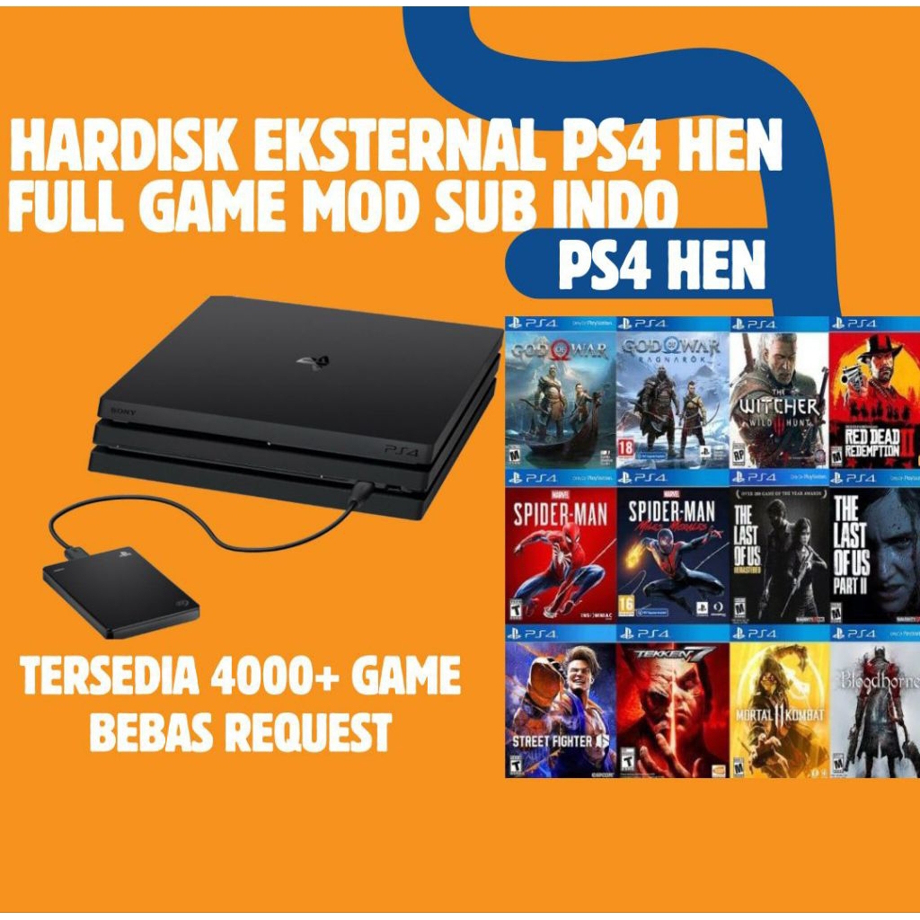 Hardisk Eksternal Full Game PS4 | Game Sub Indonesia