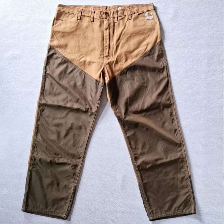 CARHARTT DUCK CANVAS TALON ZIP NYLON PATCHES DOUBLE KNEE PANTS UNION MADE IN USA
