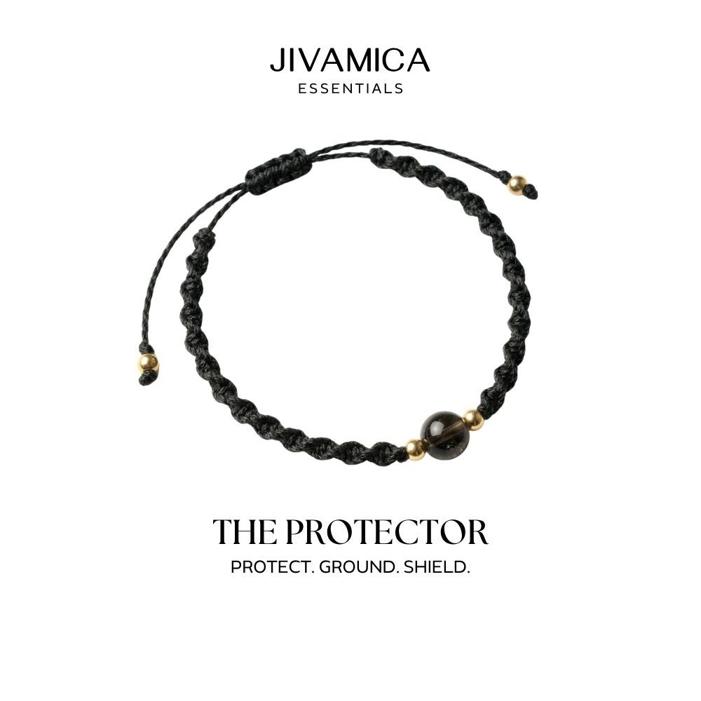 JIVAMICA Essentials - The Protector | Black Tourmaline Bracelet | Waterproof Handmade Gelang Tali Hi